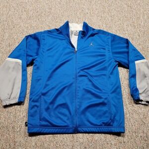 Air Jordan Jacket Mens XL Blue Full Zip Jumpman Logo Basketball Track Retro